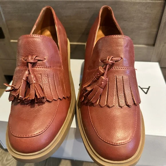 AEROSOLES Women's Tassel Loafers in Rust Brown - Picture 2 of 4